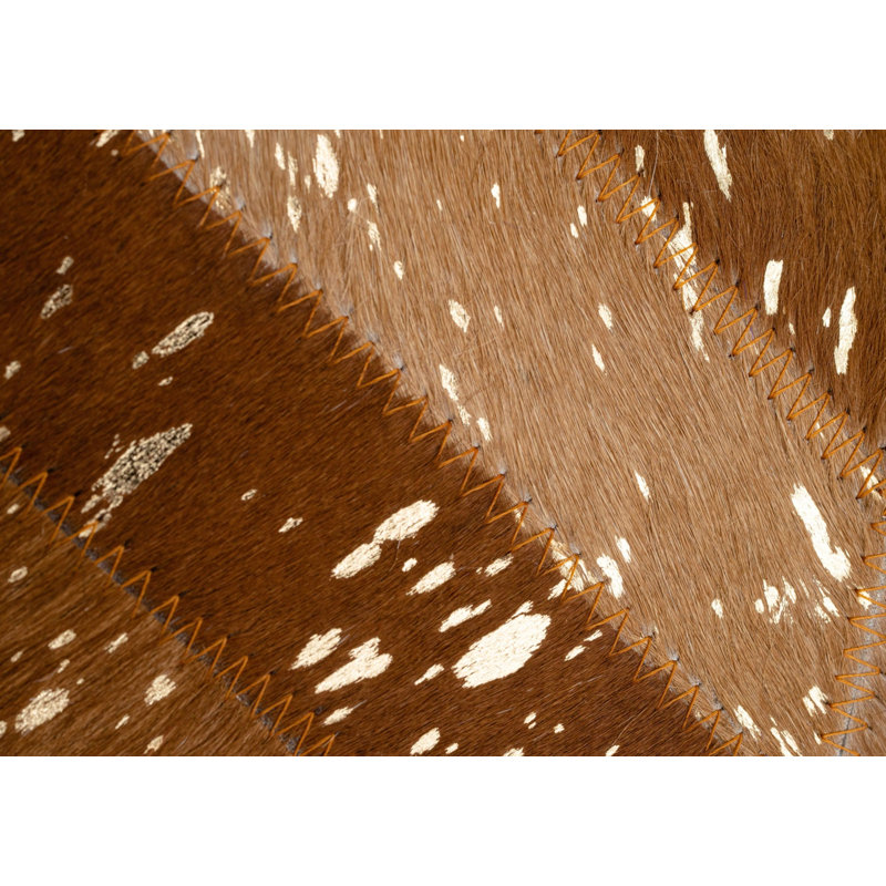 Coussins décoratifs en cuir de vache Canvello, H 16 po x l 24 po, 1, Forme rectangulaire