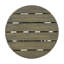 Table d'appoint d'extérieur en bois d'acacia pour le patio, table basse ronde pour la cour arrière, pelouse, balcon, finition grise-101809117
