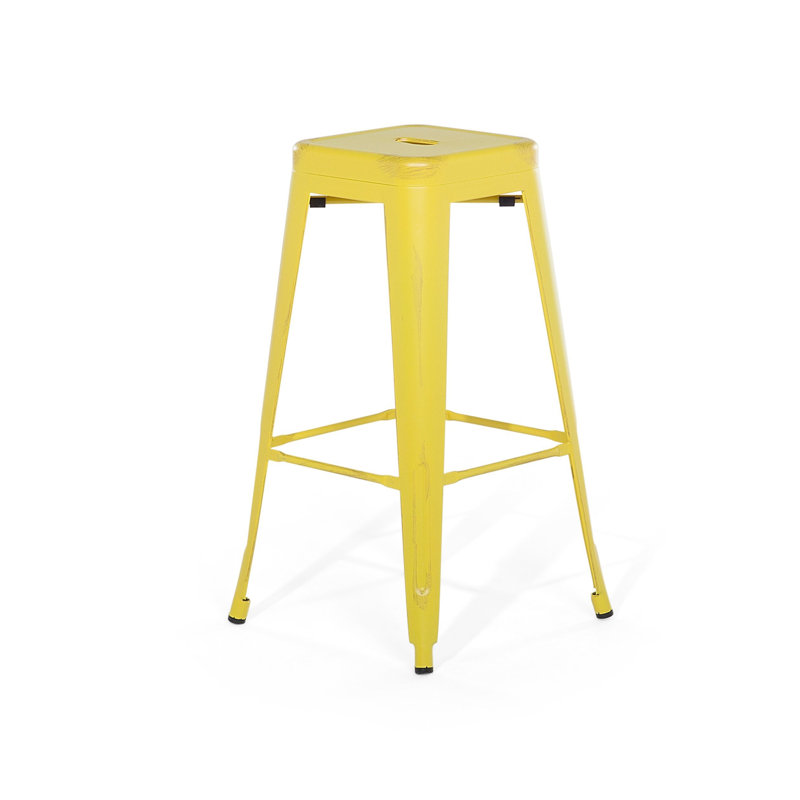 Iowa Park Counter Stool with Metal Frame, Yellow