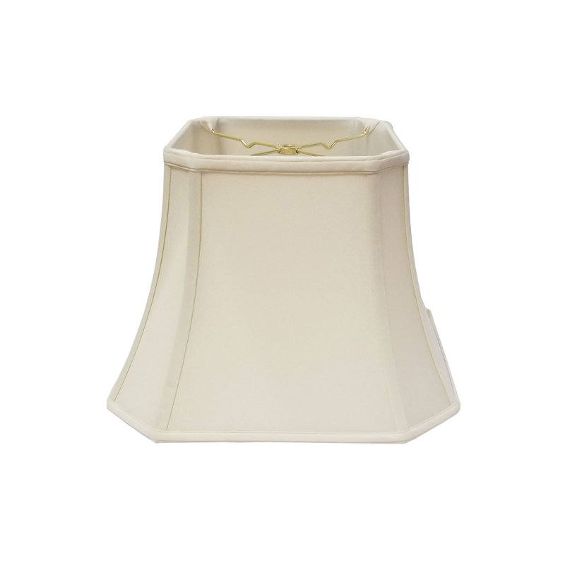 Abat-jour cloche en soie / shantung (araignée), Coquille d'oeuf, H 13 po x l 16 po x P 16 po
