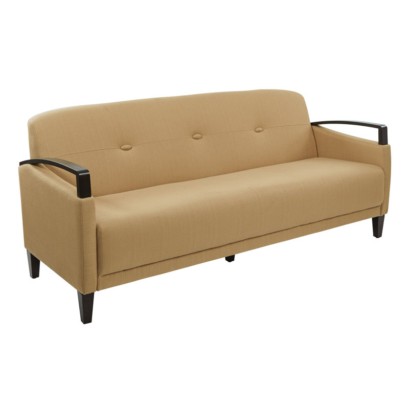 Sylvanus Upholstered 75'' Sofa, Woven Wheat