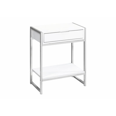 Accent Table,Chrome Metal, Contemporary, Modern