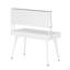 Bureau d'ordinateur Study avec rangement et tableau blanc magnétique effaçable à sec, blanc