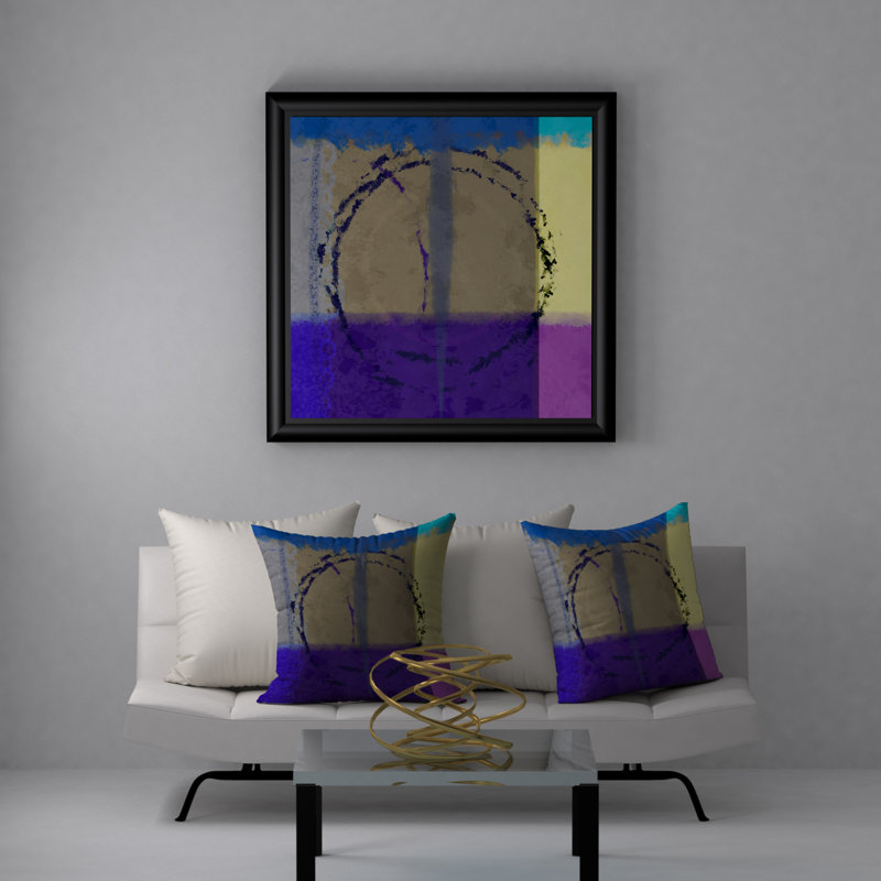 Abstract Reversible Throw Pillow, 18" H x 18" W