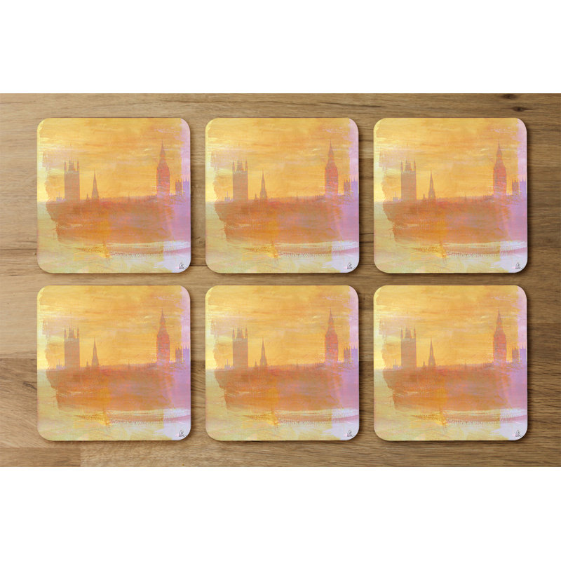 Square 6 Piece Coaster Set