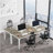 78.7" Extra Long 2-Person Computer Desk, Double Workstation For Home Office, Modern Collaborative Desk With Heavy-Duty Steel Legs, Oak & White Finish