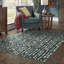 Tapis vert sarcelle / ivoire Adal-1106695570