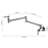 Wall Mounted Pot Filler With Folding Arm And Double Handles, Finish, Brass, To Corrosion Leakage Mount Faucet, Made Of Corrosion Fingerprint- Surface-1249806862