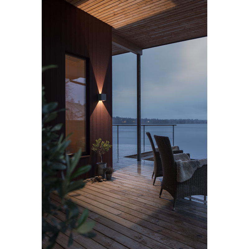 Cremona Integrated LED Outdoor Sconce, Lacquered anthracite