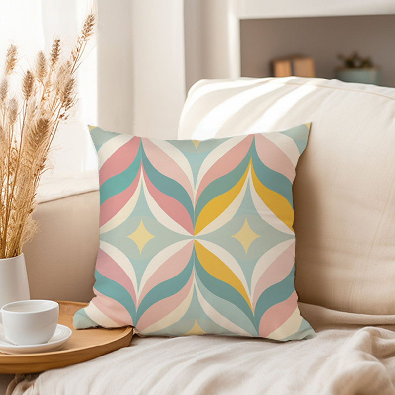 Abstract Retro Hippie Groovy 70s Pattern VI Retro, 20"H x 20"W