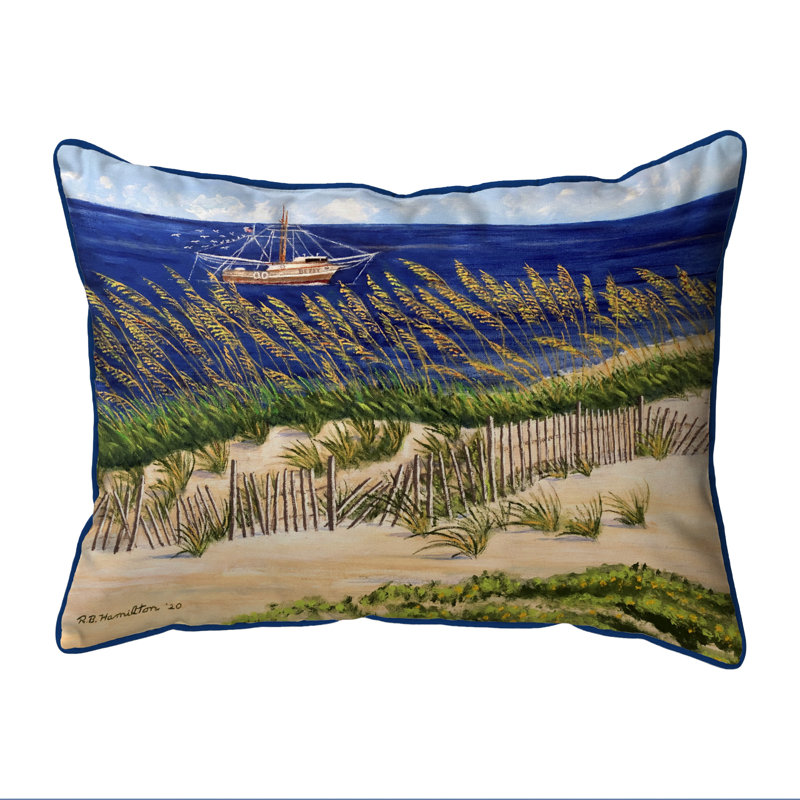  Housse et insert de coussin d'extérieur pour l'extérieur, 20 po x 24 po, Bateau à crevettes et avoine