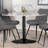 Round Dining Table in White and Black