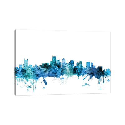 Boston, Massachusetts Skyline by Michael Tompsett - Wrapped Canvas Painting