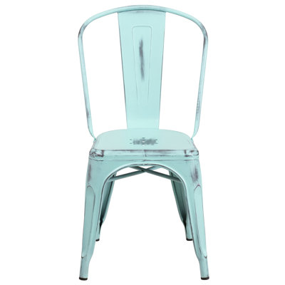 Chaise d'appoint empilable en métal Lily