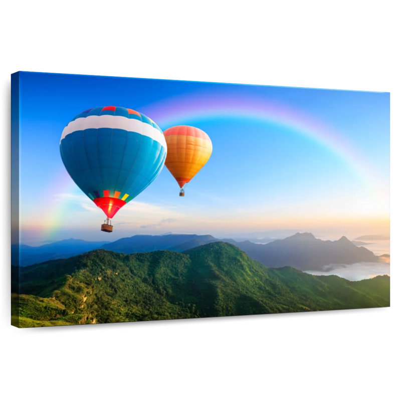 Mehar Balloons And Rainbow, 32" H x 48" W