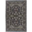 Wool Oriental Area Rug in Black/Ivory/Green