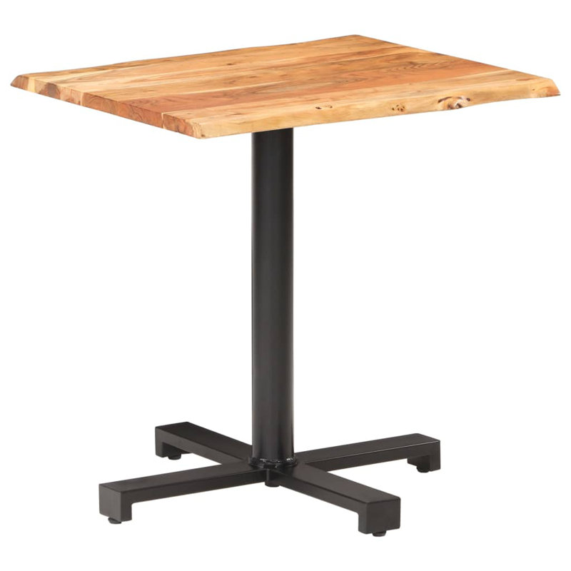 Bistro Table Square Solid Acacia Wood, Oak, 29.53" H x 27.56" W x 27.56" D