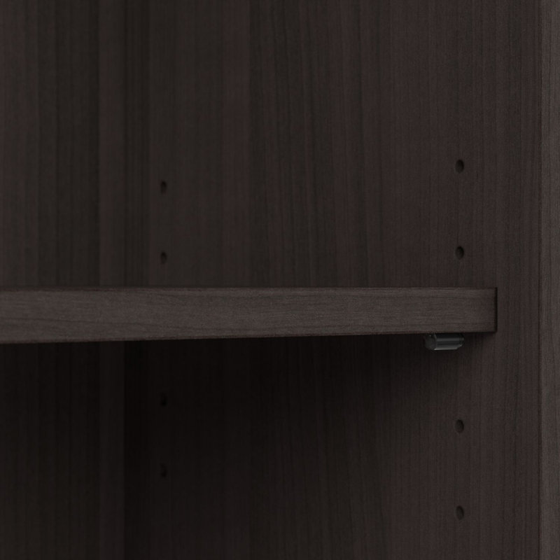 Ensemble de bureau d'ordinateur en L 4 pièces Shelonda, Gris chiné