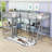 Twin And Twin L-Shaped Loft Bed With Ladder And 2 Built-In L-Shaped Desks-124334025
