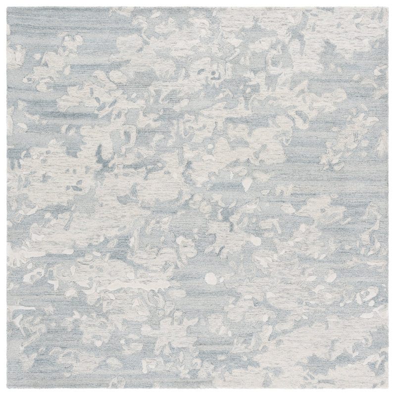 Arthea 403 Hand Tufted Wool Pile Abstract Rug, Square 6'