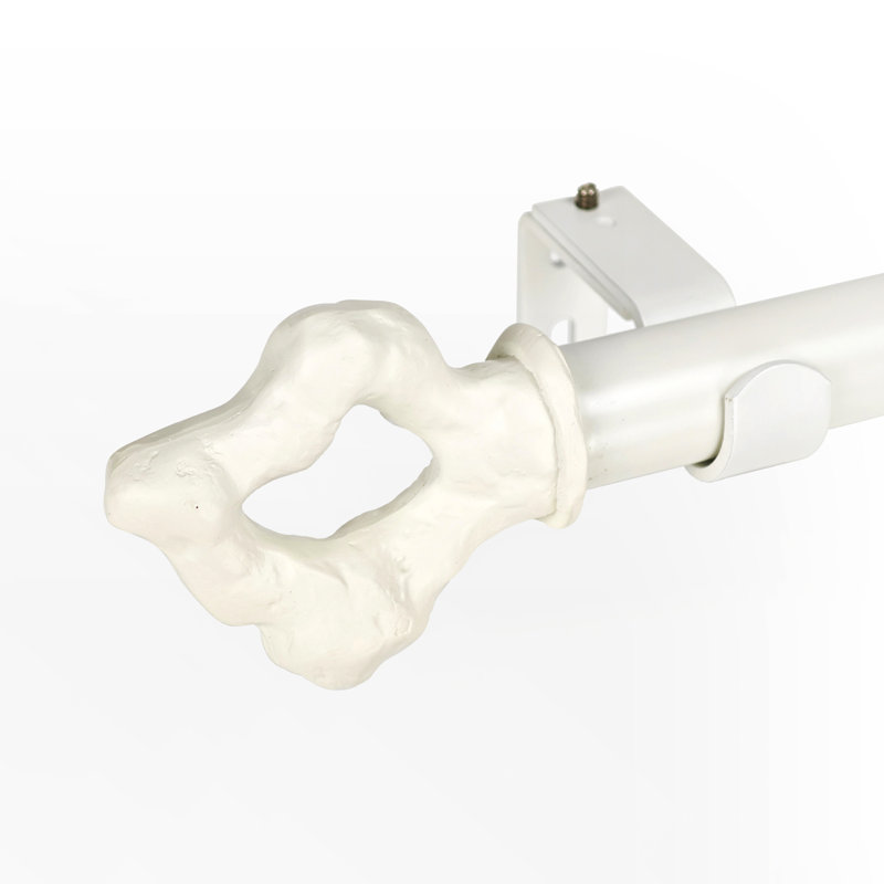 Ensemble de tringles à rideaux simples réglables de 1 po de diamètre avec faiteaux, 36" - 72"