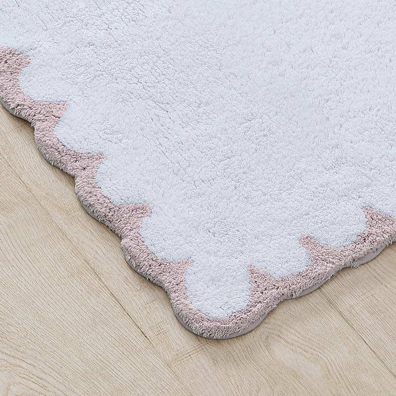Peri Home Scallop Bath Rug, Pink