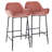Upholstered Counter Stool with Metal Frame