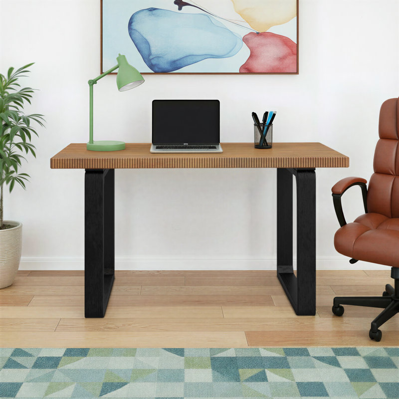 Urbana Solid Wood Desk, Natural