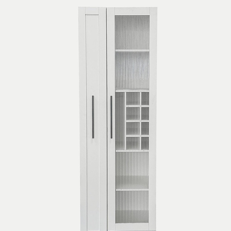 Armoire de cuisine avec étagère de rangement coulissante multifonctionnelle à plusieurs niveaux, armoire de rangement de ferme avec portes en verre, organisateurs de garde-manger