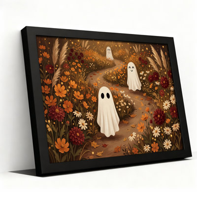 Art blanc sur toile, "Halloween blanc fantôme"