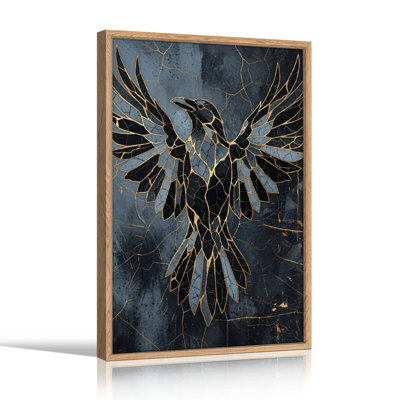 Golden Raven, reproduction d'art sur toile, ensemble de 1