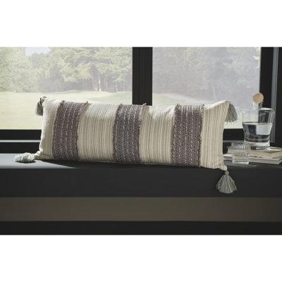 Hagerman Tassels Cotton Blend Reversible Throw Pillow