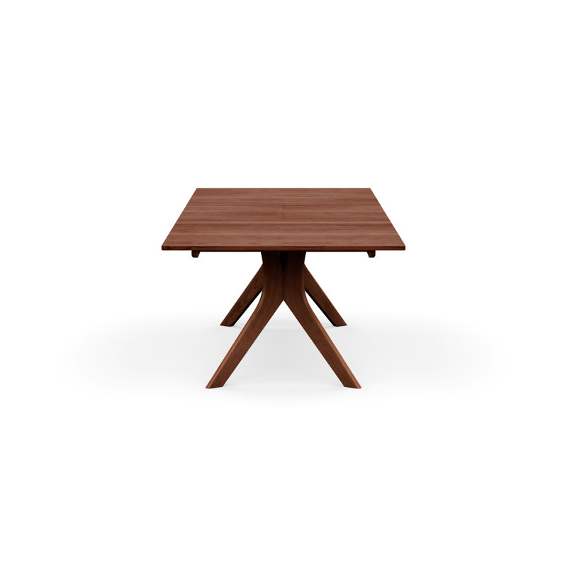 Audrey Extendable Solid Wood Trestle Dining Table, Cognac Cherry, 84" L x 46" W