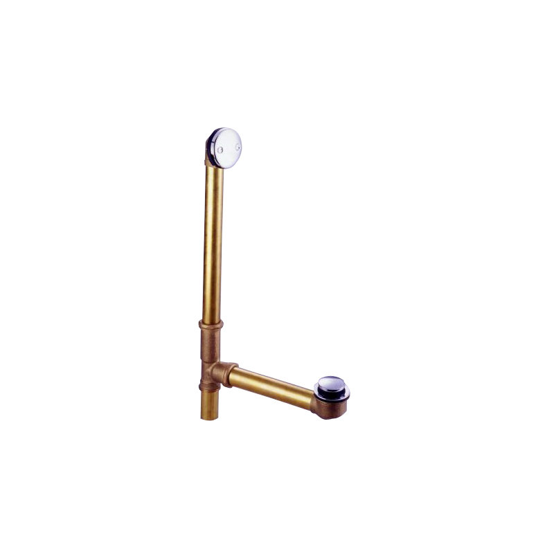 Leg Tub Drain With Overflow, Chrome
