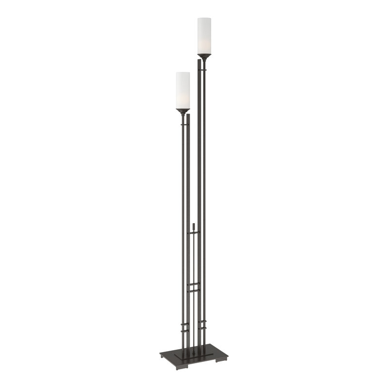 Metra 75" Floor Lamp, Opal, Oil Rubbed Bronze