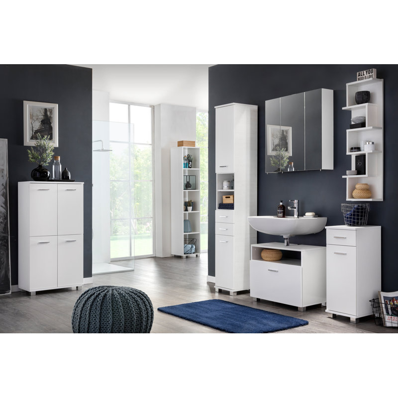 Lumo 5 Piece Wall Shelf, White