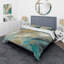 Ensemble de housse de couette en microfibre / polyester Golden Hour In Turquoise Waves IV Bedding-1081196043