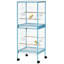 Cage à oiseaux Pawhut Largeur pour envergure, volière d'oiseaux d'intérieur avec conception à portes multiples, convient pour un canari, pinson, conure, 55 po-2014607241
