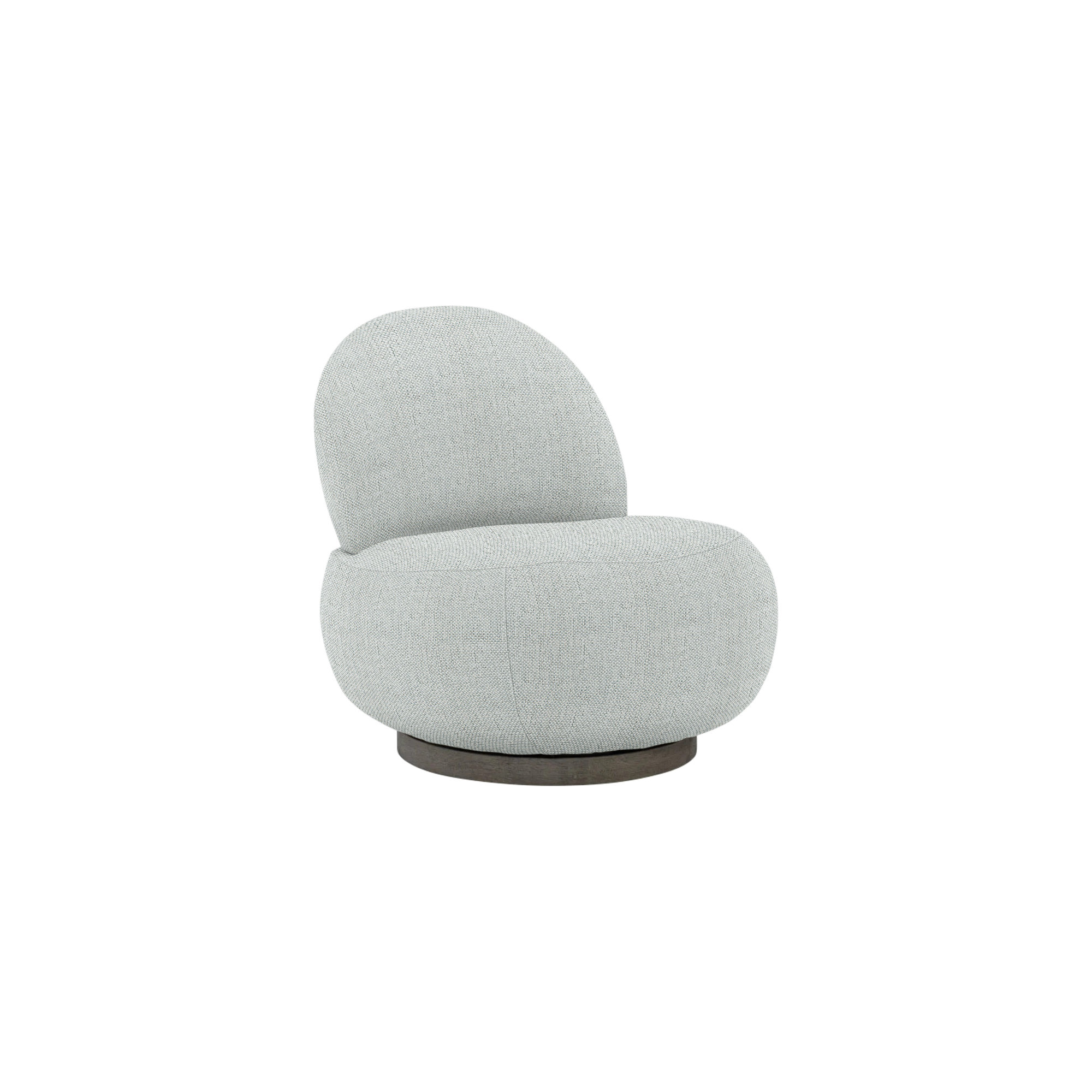 Caicos Swivel Patio Chair with Cushions, Light Grey Linen 6032-010