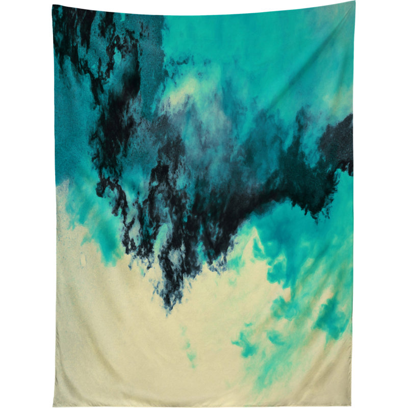 Tapisserie en polyester peint nuages v