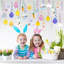 Décorations de pâques à suspendre de Pâques - Décorations de Pâques - Lapin à œufs de Pâques suspendus à décor de feuilles pour l'école de bureau à domicile - Fêtes de Pâques