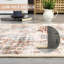 Tapis bohémien lavable à la machine à motif de médaillon oriental résistant aux taches et à la décoloration-2111754074