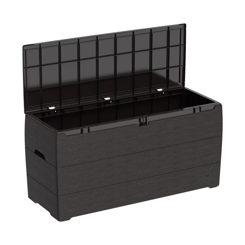 Coffre de terrasse en plastique résistant à l'eau 71 gallons Duramax Building Products, Brun