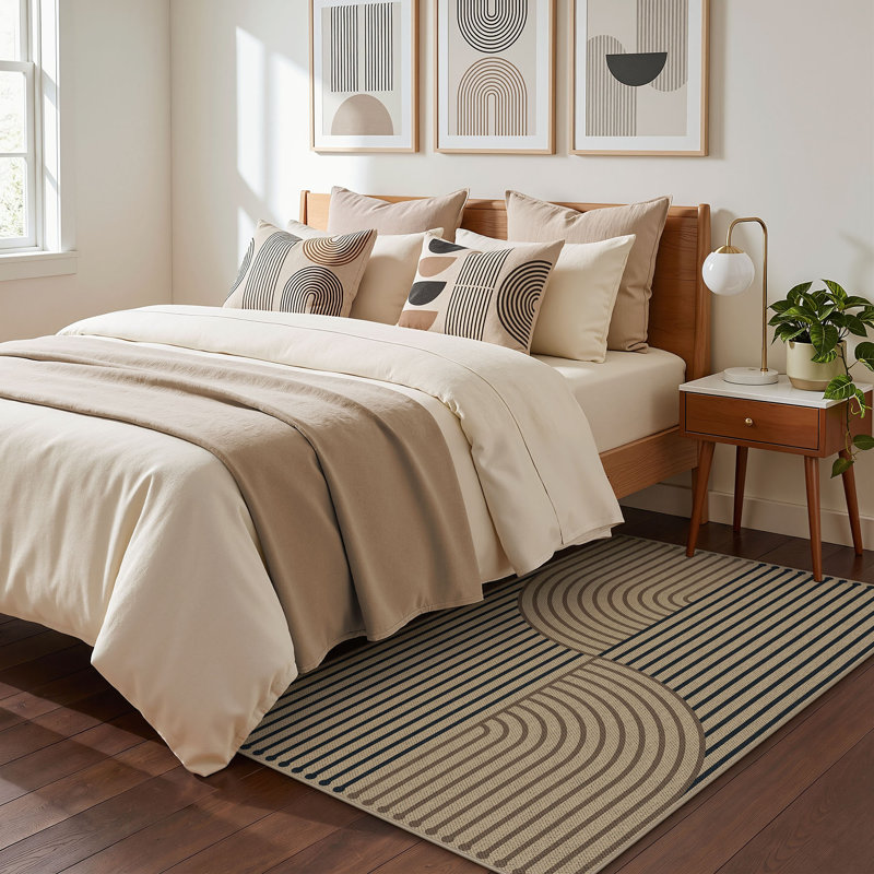 Tapis tissé antidérapant en jute