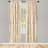 Microfiber Arrow Semi-Sheer Rod Pocket Curtain Panels-61298339-61940809