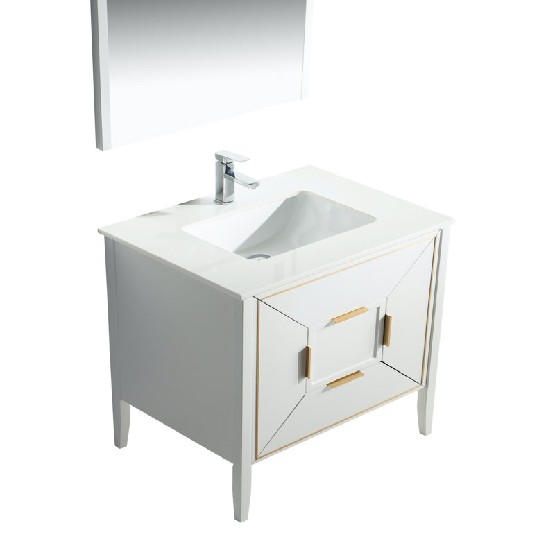 Ensemble de meuble-lavabo simple 36 po, Blanc