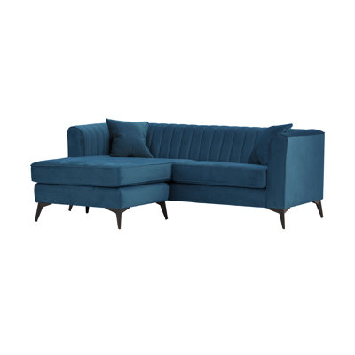 Adryen 5 Seater Velvet Corner Sofa 