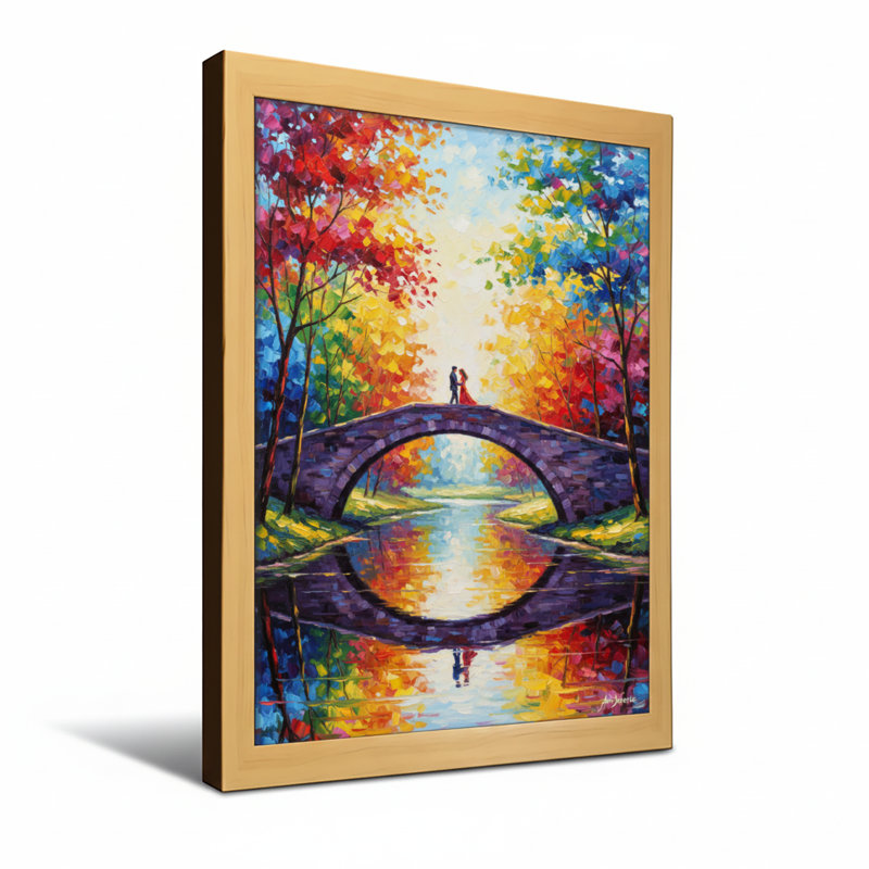 Peinture de paysage de paysage d'automne, H 24 po x l 36 po, Toile tendue, Ne s’applique pas