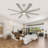 60"/72" Farmhouse Ceiling Fan With Light, Solid Wood Ceiling Fan With Remote & App Control, Quiet Dc Reversible Motor, 6 Speeds, Timer & Memory Function-675750050