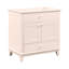 Base de meuble-lavabo 30 po sans lavabo, armoire de salle de bain avec deux portes et un tiroir, blanc